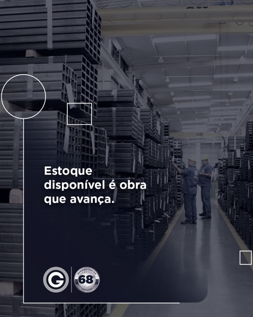 Estoque de tubos quadrados e retangulares Golin