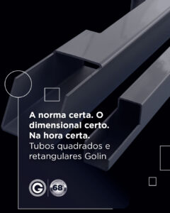 Tubos quadrados e retangulares Golin