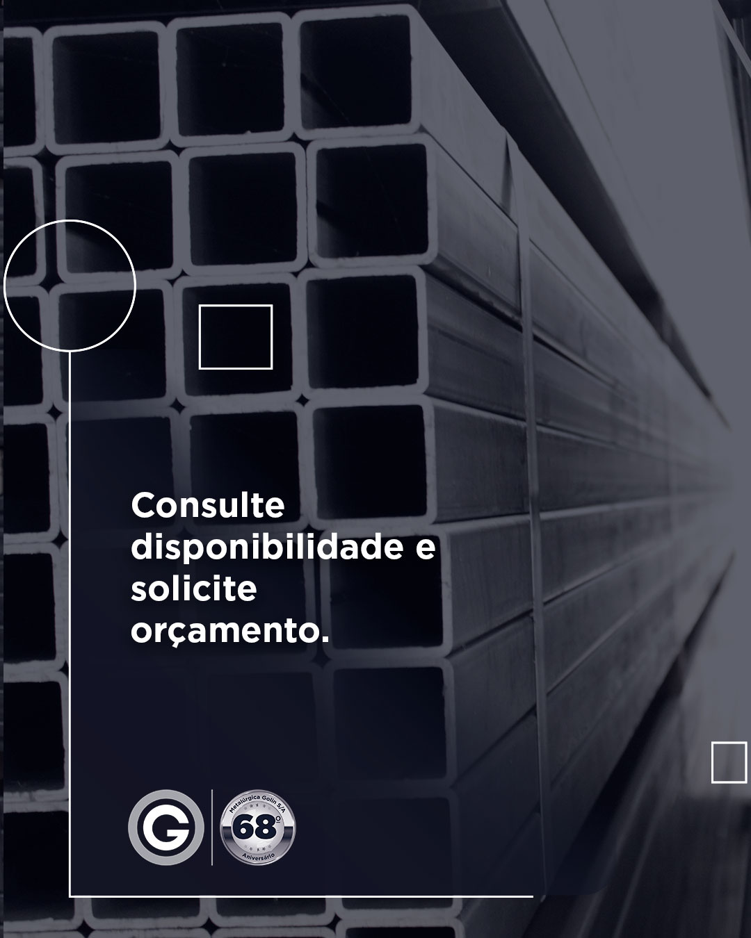 Tubos quadrados e retangulares - pronta entrega nos principais dimensionais
