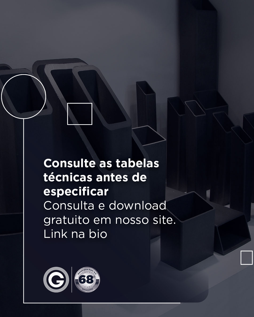 Tubos quadrados e retangulares Golin