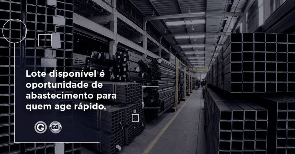 Estoque Golin - lotes de tubos quadrados e retangulares