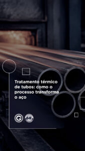 Tratamento térmico de tubos de aço em forno industrial com controle de temperatura